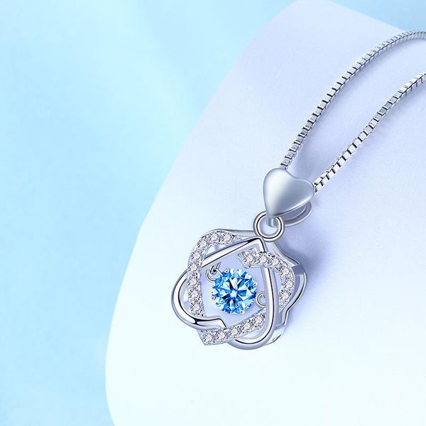chains fashion beating heart-shaped shiny zircon simple necklace pendant female jewelry valentine's day gift, Silver
chains fashion beating heart-shaped shiny zircon simple necklace pendant female jewelry valentine's day gift, Silver