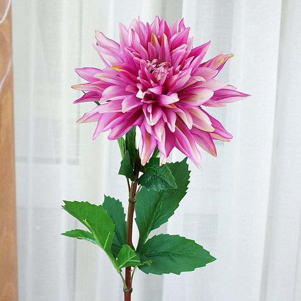 decorative flowers & wreaths large real touch dahlia long branch with green leaves flores artificiales party favors home wedding decorations
decorative flowers & wreaths large real touch dahlia long branch with green leaves flores artificiales party favors home wedding decorations