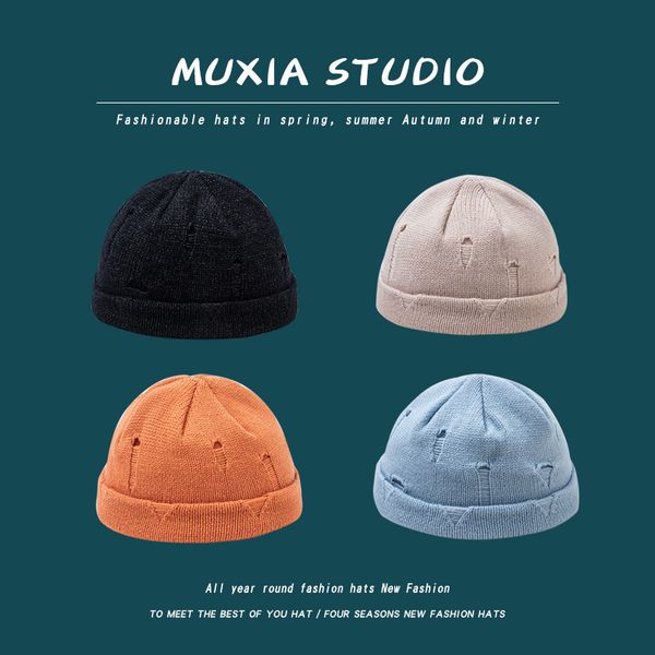 hat men's fashion knitted wool men women lovers versatile melon skin hip hop hole hat, Black;white
hat men's fashion knitted wool men women lovers versatile melon skin hip hop hole hat, Black;white