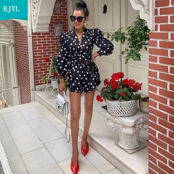 new chic women polka dot print fashion za black playsuits 2021 summer vintage long sleeve high waist with belt short jumpsuit femme 7da6, Black;gray
new chic women polka dot print fashion za black playsuits 2021 summer vintage long sleeve high waist with belt short jumpsuit femme 7da6, Black;gray