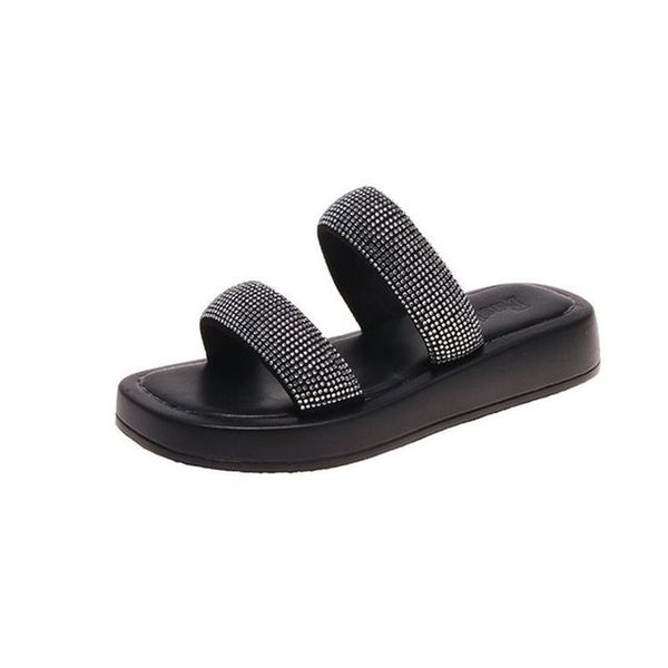 slippers women's shoes 2021 summer style rhinestone sandals casual fashion outer wear all-match flat women, Black
slippers women's shoes 2021 summer style rhinestone sandals casual fashion outer wear all-match flat women, Black