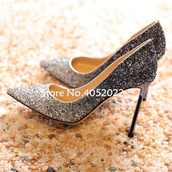 bride wedding dress shoes 12cm golden rose woman high heels slip-on female pumps bling bling paillette stiletto bridesmaid heels, Black
bride wedding dress shoes 12cm golden rose woman high heels slip-on female pumps bling bling paillette stiletto bridesmaid heels, Black