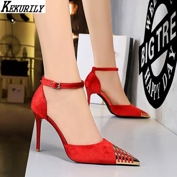 fashion pumps women buckle high heels shoes shallow slides metal decoration pointed toe heel shoes big size zapatos de mujer, Black
fashion pumps women buckle high heels shoes shallow slides metal decoration pointed toe heel shoes big size zapatos de mujer, Black