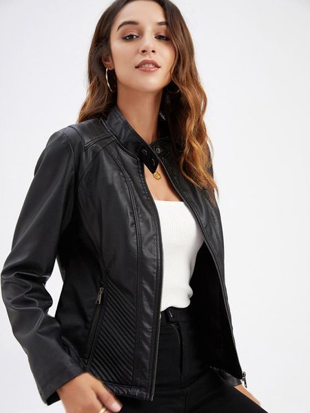 women's leather & faux jacket plus size coat fashion black up moto biker sashes winter slim
women's leather & faux jacket plus size coat fashion black up moto biker sashes winter slim