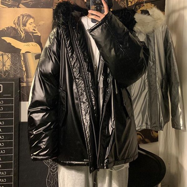 2021 new winter bright color padded jacket men's warm fashion casual fur collar hooded coat men streetwear loose parka mens clothes m-2, Black
2021 new winter bright color padded jacket men's warm fashion casual fur collar hooded coat men streetwear loose parka mens clothes m-2, Black