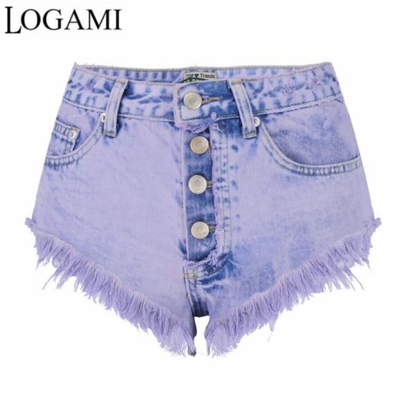 women's jeans logami summer high-waisted breasted jean shorts ripped washed purple ladies denim beach, Blue
women's jeans logami summer high-waisted breasted jean shorts ripped washed purple ladies denim beach, Blue