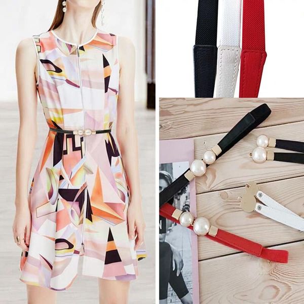 belts fashion women double pearl belt female black red white leather dress skirt waist elastic thin ladies designer waistband, Black;brown
belts fashion women double pearl belt female black red white leather dress skirt waist elastic thin ladies designer waistband, Black;brown