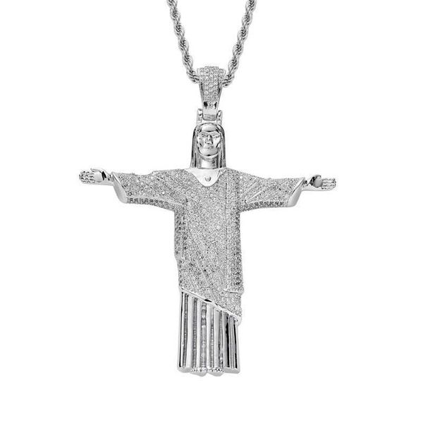 iced out jesus cross big pendant mens hip hop necklace 2 colors fashion cz stone necklace for man women gift x0707, Silver
iced out jesus cross big pendant mens hip hop necklace 2 colors fashion cz stone necklace for man women gift x0707, Silver