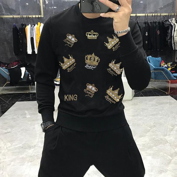 men's hoodies & sweatshirts plus size thicken hoodie golden crown diamond brand oversized sweatshirt winter and autumn pullover, Black
men's hoodies & sweatshirts plus size thicken hoodie golden crown diamond brand oversized sweatshirt winter and autumn pullover, Black