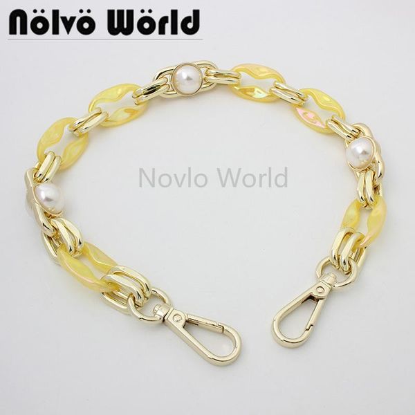 bag parts & accessories 1-5-20 pieces 48cm length yellow color aluminum and resin meterial chains with snap hooks pearls for handbag woman p, Black
bag parts & accessories 1-5-20 pieces 48cm length yellow color aluminum and resin meterial chains with snap hooks pearls for handbag woman p, Black