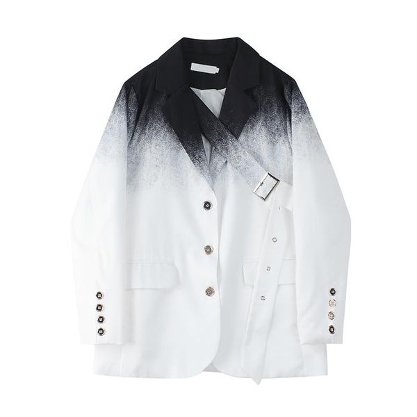 women's suits & blazers women casual gradient spliced belt blazer korean style lapel long sleeve loose fit jacket fashion tide autumn e, White;black
women's suits & blazers women casual gradient spliced belt blazer korean style lapel long sleeve loose fit jacket fashion tide autumn e, White;black