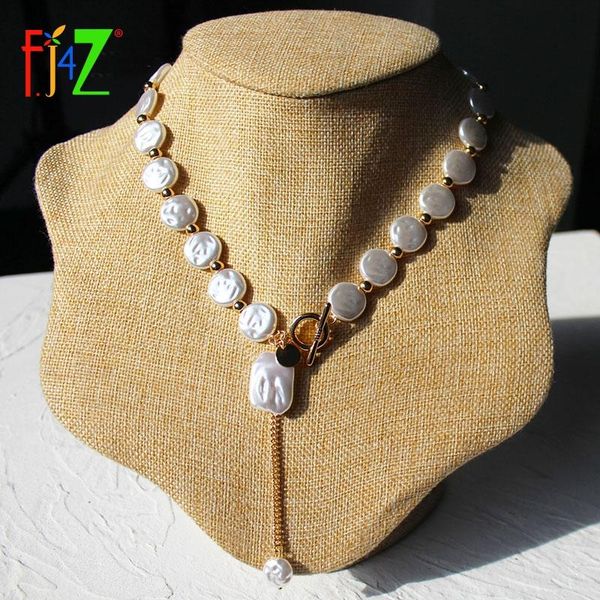 pendant necklaces f.j4z trendy irregular pearl for women baroque round simulated string collar jewelry lady gift dropship, Silver
pendant necklaces f.j4z trendy irregular pearl for women baroque round simulated string collar jewelry lady gift dropship, Silver