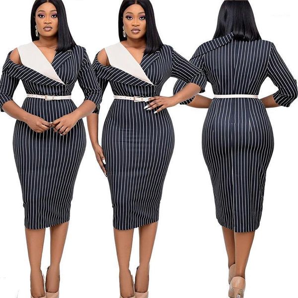 ethnic clothing (dress) 2021 women's black striped fake two-piece off-shoulder lapel professional dress-no belt, Red
ethnic clothing (dress) 2021 women's black striped fake two-piece off-shoulder lapel professional dress-no belt, Red