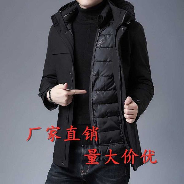 fdpp winter thickened warm middle-aged cotton padded cloth removable inner liner medium and long men's leisure down, Black
fdpp winter thickened warm middle-aged cotton padded cloth removable inner liner medium and long men's leisure down, Black