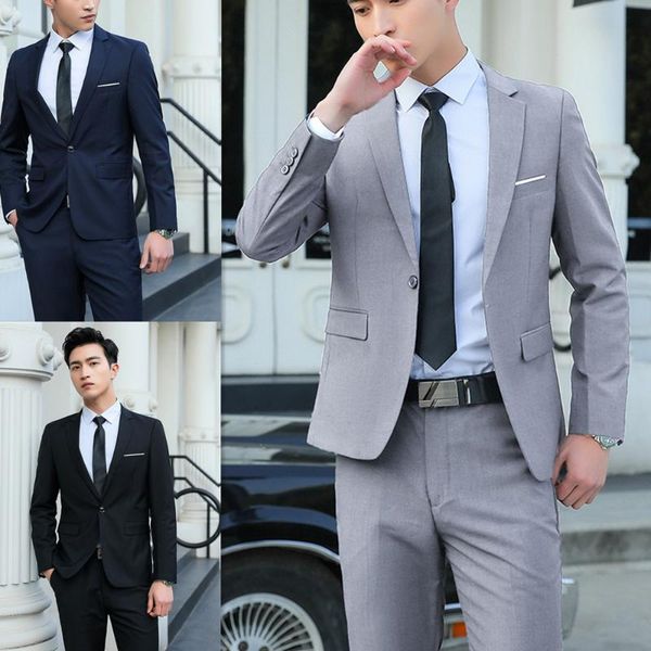 men's suits & blazers latest men set black gray navy blue formal dress jacket pants slim fit business tuxedo terno wedding party clothe, White;black
men's suits & blazers latest men set black gray navy blue formal dress jacket pants slim fit business tuxedo terno wedding party clothe, White;black