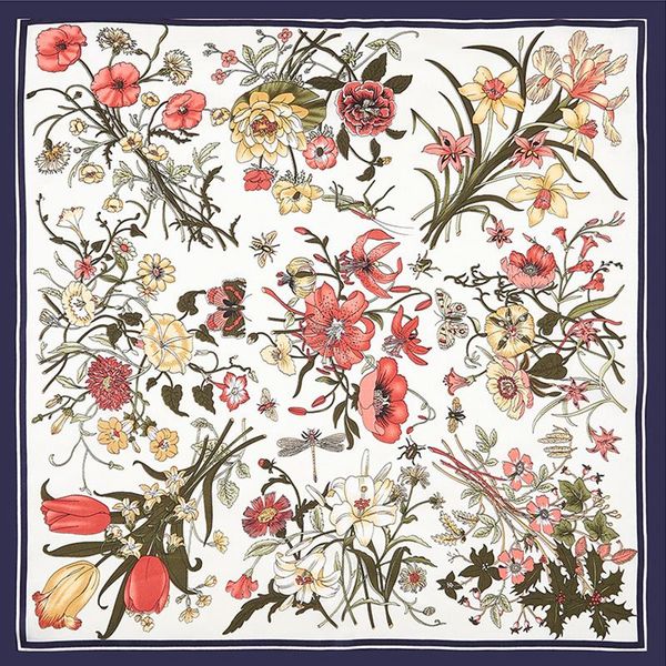 scarves 4 color french elegant flowers printed scarf women silk handkerchief square bandana foulard neckerchief female 60x60cm, Blue;gray
scarves 4 color french elegant flowers printed scarf women silk handkerchief square bandana foulard neckerchief female 60x60cm, Blue;gray