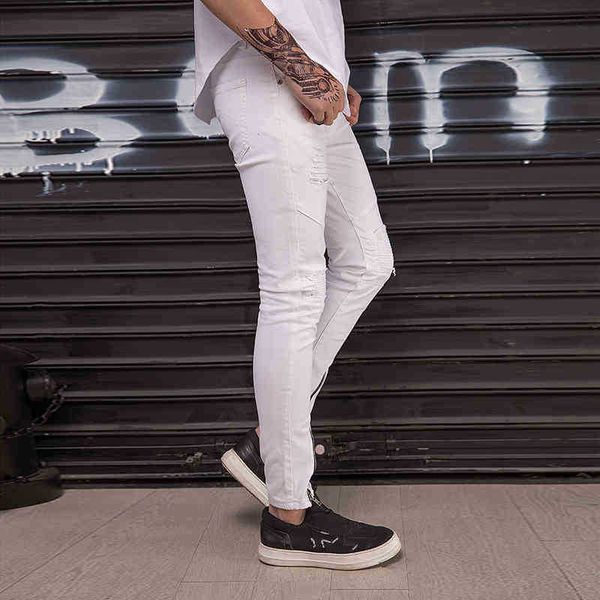 men's jeans jeans hip-hop skinny white biker knee ripped pleated beggar style streetwear men motorcycle casual holes denim qu3i, Blue
men's jeans jeans hip-hop skinny white biker knee ripped pleated beggar style streetwear men motorcycle casual holes denim qu3i, Blue