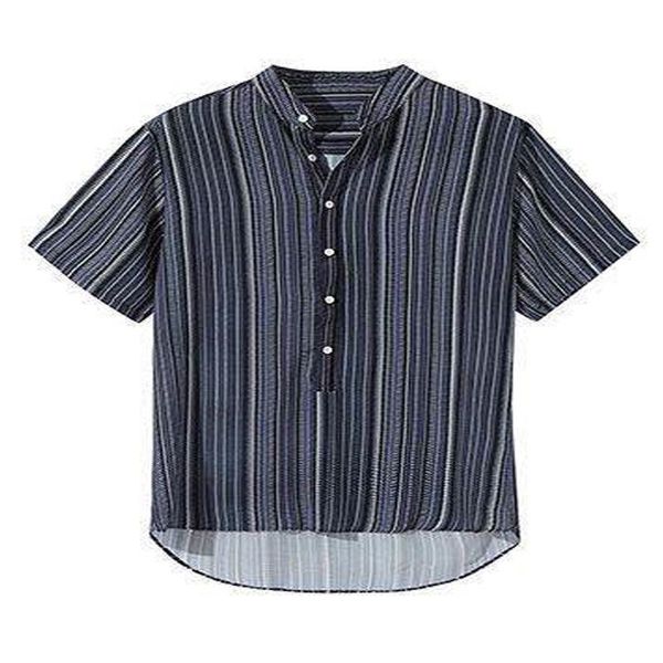 men's casual shirts clothing 2021 summer style shirt striped short-sleeved plus size camisas para hombre, White;black
men's casual shirts clothing 2021 summer style shirt striped short-sleeved plus size camisas para hombre, White;black