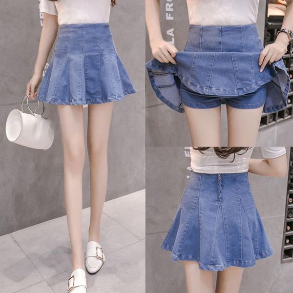 skirts 2021 summer korean women high waist mini ladies jeans shorts pleated a-line blue washed short denim for girls, Black
skirts 2021 summer korean women high waist mini ladies jeans shorts pleated a-line blue washed short denim for girls, Black