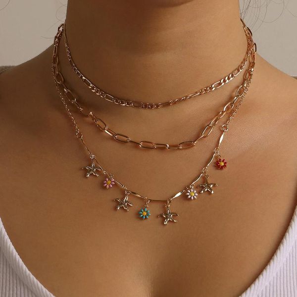 chokers fashion layered bohemian boho choker necklace for women gold color flower starfish pendant neck chain collar summer beach, Golden;silver
chokers fashion layered bohemian boho choker necklace for women gold color flower starfish pendant neck chain collar summer beach, Golden;silver