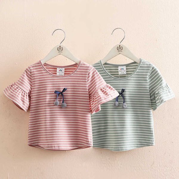 summer novelty 2-10 years children's clothing o-neck trumpet flare short sleeve bow striped t-shirt for baby kids girl 210529, Blue
summer novelty 2-10 years children's clothing o-neck trumpet flare short sleeve bow striped t-shirt for baby kids girl 210529, Blue
