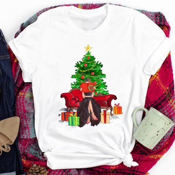 women lady short sleeve cartoon cute 90s happy holiday merry christmas print tshirt clothes graphic female t tee t-shirt, White
women lady short sleeve cartoon cute 90s happy holiday merry christmas print tshirt clothes graphic female t tee t-shirt, White