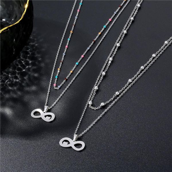 chokers 304 stainless steel chain necklace accessories 8 letter pendants double collarbone fashion female jewelry, Golden;silver
chokers 304 stainless steel chain necklace accessories 8 letter pendants double collarbone fashion female jewelry, Golden;silver