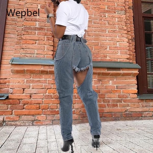 women's jeans wepbel straight trousers casual 3d cutting ripped fashion womne hole washes denim pants high waist solid color, Blue
women's jeans wepbel straight trousers casual 3d cutting ripped fashion womne hole washes denim pants high waist solid color, Blue