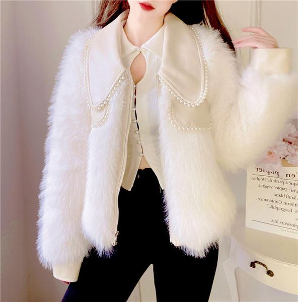 women's fur & faux lady winter mink hair small fragrance stitching coat women short thin cute elegant jacket, Black
women's fur & faux lady winter mink hair small fragrance stitching coat women short thin cute elegant jacket, Black