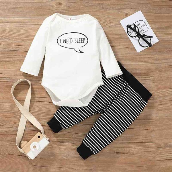 winter children sets long sleeve o neck letter white romper striped trousers cute 2pcs girls boys clothes 0m-12m 210629
winter children sets long sleeve o neck letter white romper striped trousers cute 2pcs girls boys clothes 0m-12m 210629