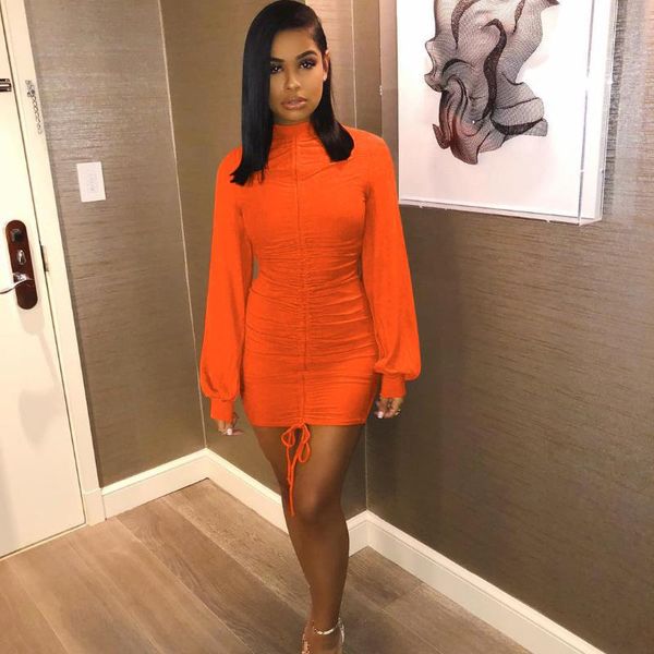 casual dresses long sleeve women skinny autumn mini dress drawstring lantern orange vintage vestidos party club outfits, Black;gray
casual dresses long sleeve women skinny autumn mini dress drawstring lantern orange vintage vestidos party club outfits, Black;gray