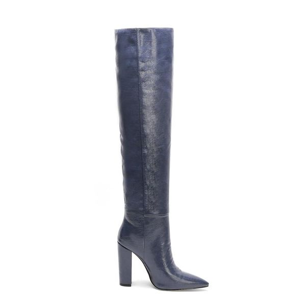 boots show women's shoes large knee length solid pleated high leather, Black
boots show women's shoes large knee length solid pleated high leather, Black