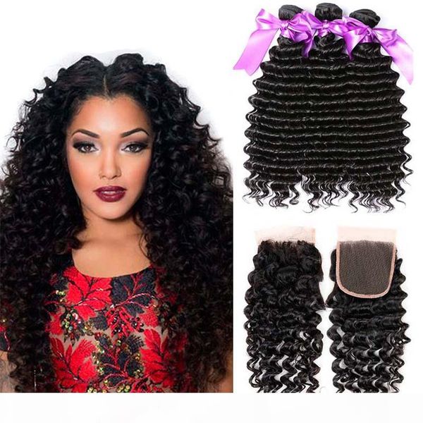 brazilian deep wave human hair with closure 3 bundles with lace closure natural color brazilian curly virgin human hair weave, Black;brown
brazilian deep wave human hair with closure 3 bundles with lace closure natural color brazilian curly virgin human hair weave, Black;brown
