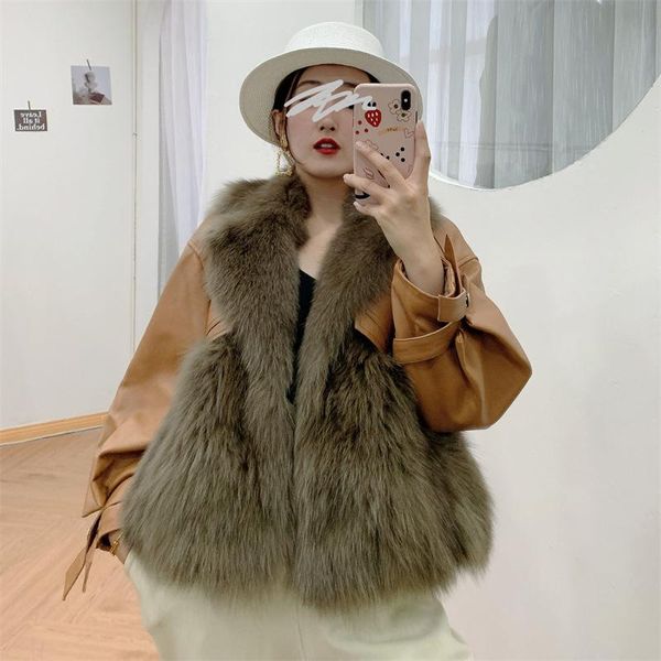 women's fur & faux 2021 haining grass coat young fashion sheepskin one winter long sleeves coats jackets women, Black
women's fur & faux 2021 haining grass coat young fashion sheepskin one winter long sleeves coats jackets women, Black