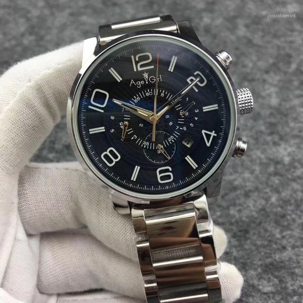 classic men automatic mechanical self-wind silver black blue watch stainless steel leather limited wristwatch + wristwatches, Slivery;brown
classic men automatic mechanical self-wind silver black blue watch stainless steel leather limited wristwatch + wristwatches, Slivery;brown