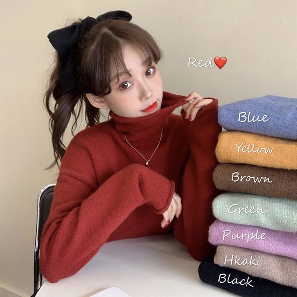 2021 new 8 colors women knitted turtleneck sweater casual female solid color loose fit pullovers korean style ladies knitwear 4zjx, White;black
2021 new 8 colors women knitted turtleneck sweater casual female solid color loose fit pullovers korean style ladies knitwear 4zjx, White;black