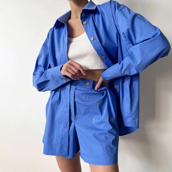 women's tracksuits hirigin summer blue lapel cardigan shirt long-sleeved elastic waist sports shorts cotton suit women high street suit, Gray
women's tracksuits hirigin summer blue lapel cardigan shirt long-sleeved elastic waist sports shorts cotton suit women high street suit, Gray