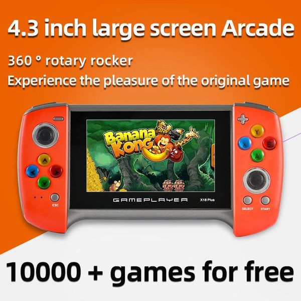 hand-held game player nostalgic retro game console 4.3 inch screen x18 plus for children gift 360 rocker 10000+ games
hand-held game player nostalgic retro game console 4.3 inch screen x18 plus for children gift 360 rocker 10000+ games