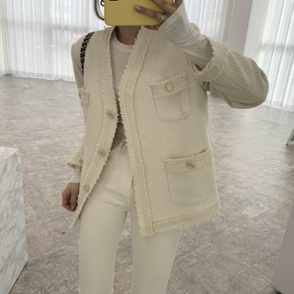 women's jackets autumn winter brand tweed runway long sleeve elegant vintage clothes crop outwear female, Black;brown
women's jackets autumn winter brand tweed runway long sleeve elegant vintage clothes crop outwear female, Black;brown