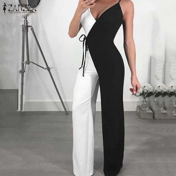 women's jumpsuits & rompers women zanzea spaghetti strap casual v neck long playsuits bodysuits summer sleeveless patchwork overalls, Black;white
women's jumpsuits & rompers women zanzea spaghetti strap casual v neck long playsuits bodysuits summer sleeveless patchwork overalls, Black;white