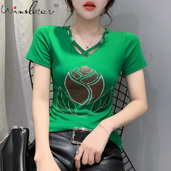 new women t-shirts casual floral diamonds tee summer female t shirt short sleeve t shirt for women clothing t03008b 210306, White
new women t-shirts casual floral diamonds tee summer female t shirt short sleeve t shirt for women clothing t03008b 210306, White