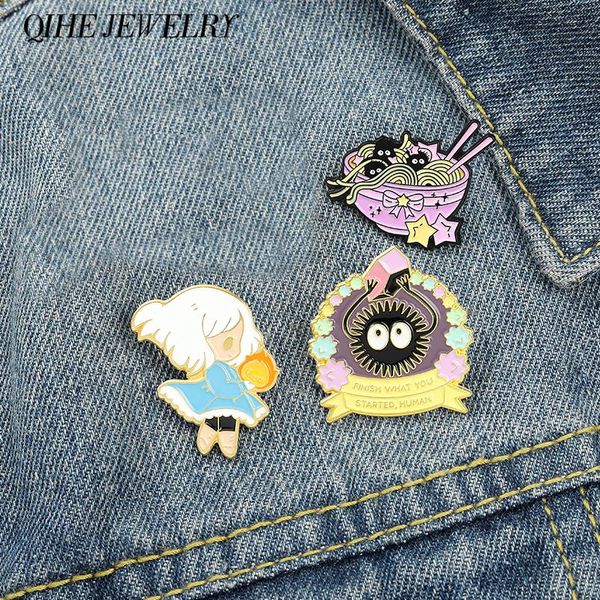 pins, brooches japanese ramen soot sprite hard enamel pin calcifer medal alloy metal cartoon anime movie fan art badge accessories jewelry, Gray
pins, brooches japanese ramen soot sprite hard enamel pin calcifer medal alloy metal cartoon anime movie fan art badge accessories jewelry, Gray