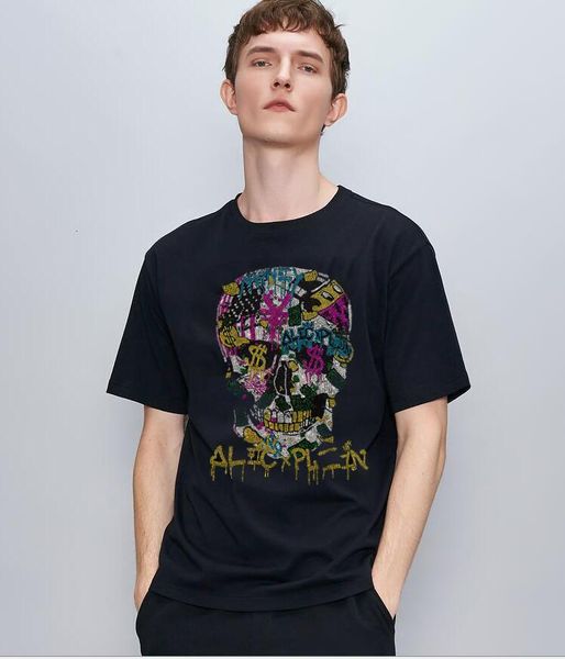 2021 black color new brand men short fitness clothing casual nice rhinestones tshirt dq4w, White;black
2021 black color new brand men short fitness clothing casual nice rhinestones tshirt dq4w, White;black