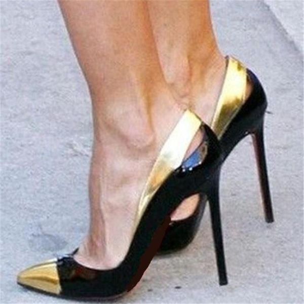 dress shoes ashiofu handmade women high heel pumps gold cap-toe party office slip-on club evening fashion court, Black
dress shoes ashiofu handmade women high heel pumps gold cap-toe party office slip-on club evening fashion court, Black