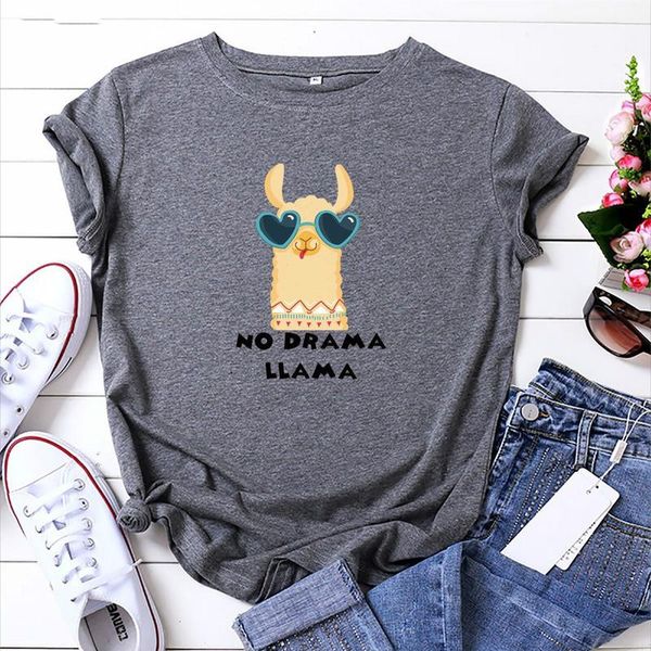 women's t-shirt 2021 summer women plus size 5xl cotton cute alpaca print female short sleeve tshirts casual fashion basic tees, White
women's t-shirt 2021 summer women plus size 5xl cotton cute alpaca print female short sleeve tshirts casual fashion basic tees, White