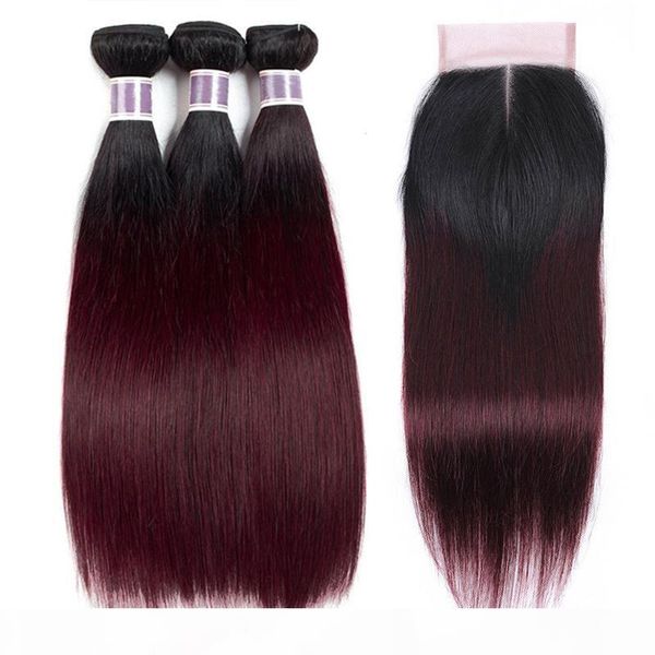 1b 99j dark red ombre human hair 3 bundles with 4x4 lace closure straight brazilian virgin hair weave colored hair extensions 10-26 inch, Black;brown
1b 99j dark red ombre human hair 3 bundles with 4x4 lace closure straight brazilian virgin hair weave colored hair extensions 10-26 inch, Black;brown