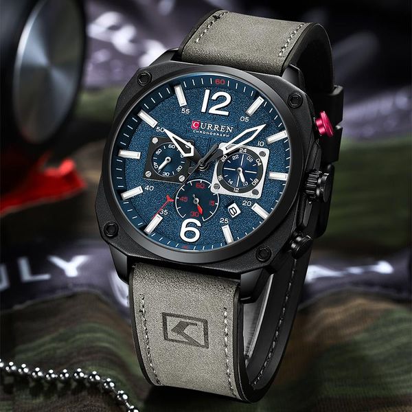 wristwatches curren watch mens fashion leather quartz watches for men luminous chronograph date clock casual sports, Slivery;brown
wristwatches curren watch mens fashion leather quartz watches for men luminous chronograph date clock casual sports, Slivery;brown