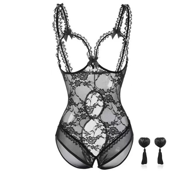 costumes bodysuit for woman open bra crotchless underwear lingerie lace bodysuit lenceria erotic mujer sexi costumes plus siz, Black
costumes bodysuit for woman open bra crotchless underwear lingerie lace bodysuit lenceria erotic mujer sexi costumes plus siz, Black