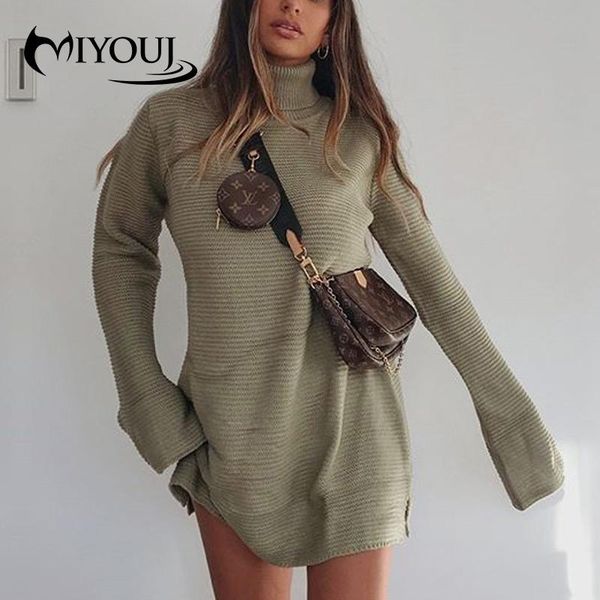 casual dresses miyouj turtleneck knitted slit with belt dress women elegant long sleeve sweater autumn winter solid pullover, Black;gray
casual dresses miyouj turtleneck knitted slit with belt dress women elegant long sleeve sweater autumn winter solid pullover, Black;gray