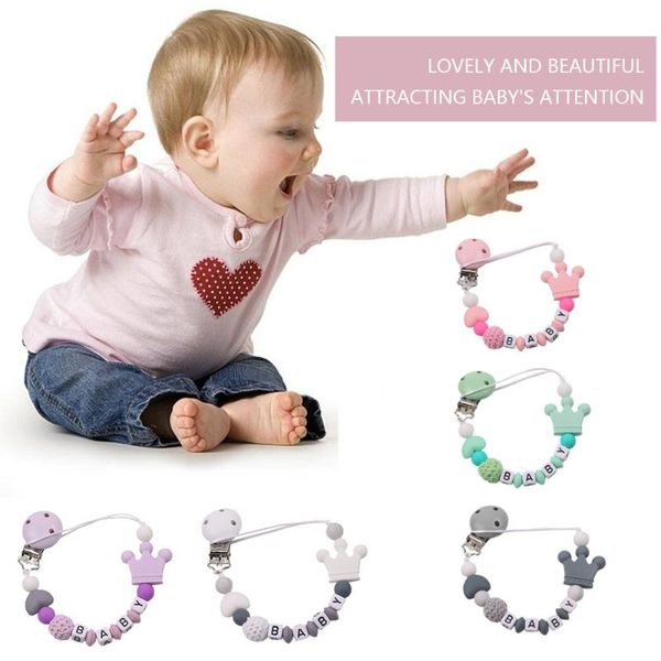 pacifiers# 1pcs 6 colors baby pacifier clips crochet beads silicone crown chain holder shower gift
pacifiers# 1pcs 6 colors baby pacifier clips crochet beads silicone crown chain holder shower gift